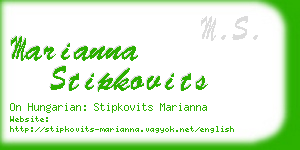 marianna stipkovits business card